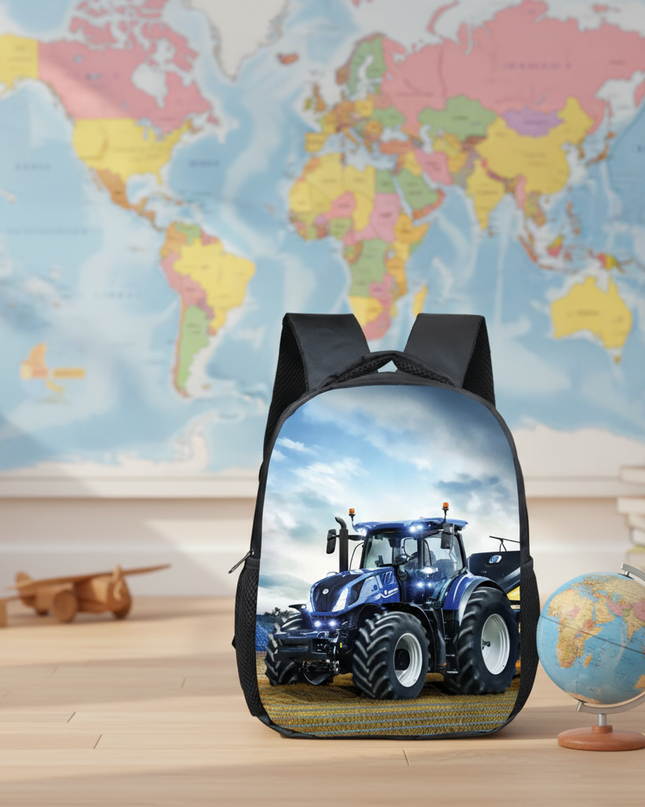 12-inch-farm-tractor-print-children-school-bags-boys-girls-kindergarten-backpack-baby-toddler-bags-kids-book-bag-gift-2 - lifestyle