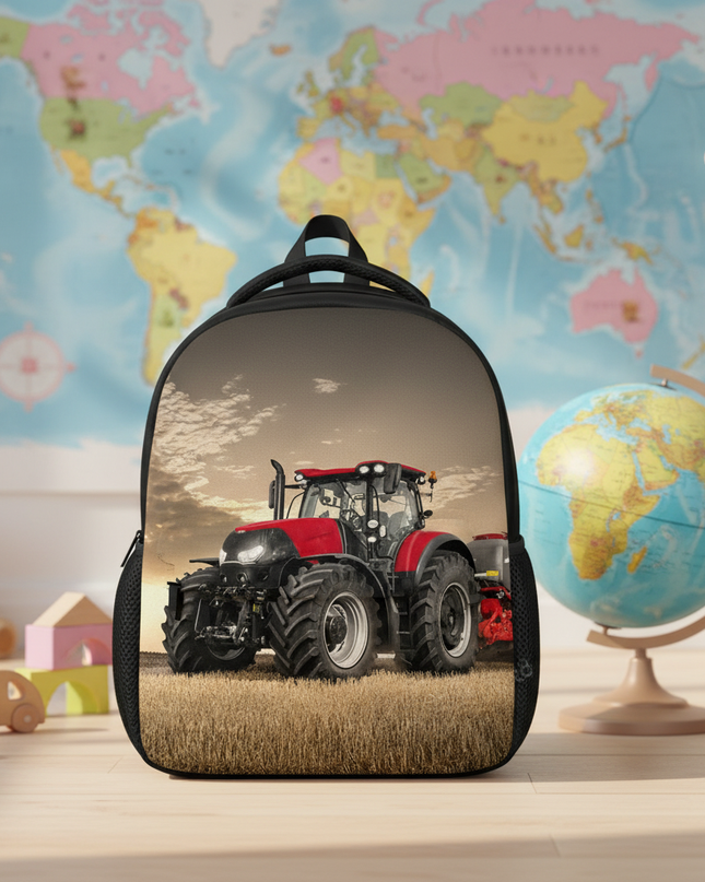 12-inch-farm-tractor-print-children-school-bags-boys-girls-kindergarten-backpack-baby-toddler-bags-kids-book-bag-gift-3 - lifestyle