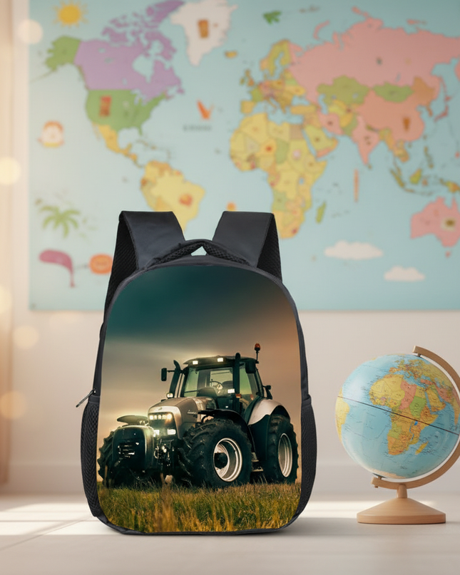 12-inch-farm-tractor-print-children-school-bags-boys-girls-kindergarten-backpack-baby-toddler-bags-kids-book-bag-gift-5 - lifestyle