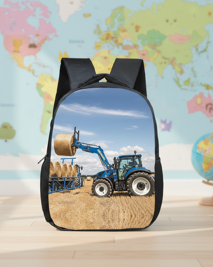 12-inch-farm-tractor-print-children-school-bags-boys-girls-kindergarten-backpack-baby-toddler-bags-kids-book-bag-gift - lifestyle