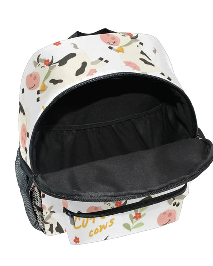 Blau Rucksack Kita-Kinder - Wasserdicht & Niedliches Kuh-Motiv