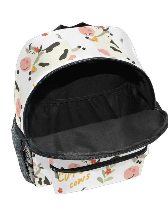 Blau Rucksack Kita-Kinder - Wasserdicht & Niedliches Kuh-Motiv