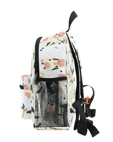 Bunt Rucksack Kleinkind - Kuh-Design, wasserdicht, mit Verlierschutz