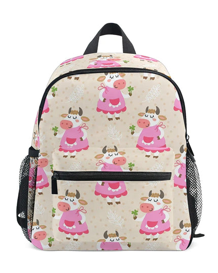 Bunt Rucksack Kleinkind - Kuh-Design, wasserdicht, mit Verlierschutz