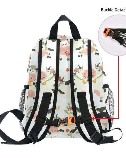 Bunt Rucksack Kleinkind - Kuh-Design, wasserdicht, mit Verlierschutz