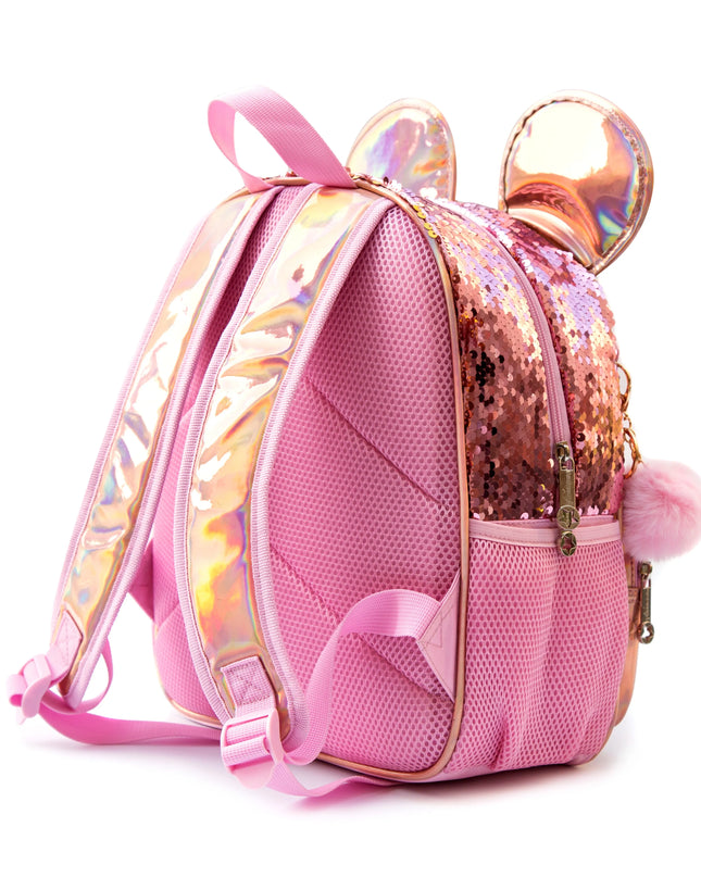 Kita Rucksack Mädchen 1 Jahr - Rosa Polyester Pailletten