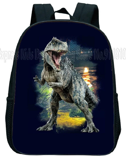 Dunkelblauer Dinosaurier Rucksack Kita - Wasserdichtes Nylon