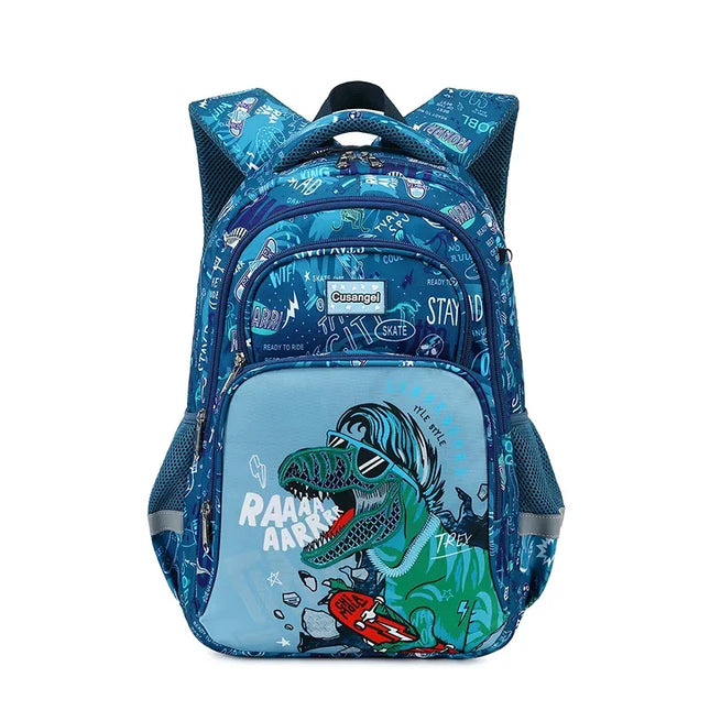 camouflage rucksack kindergarten dinosaurier - reflektierend
