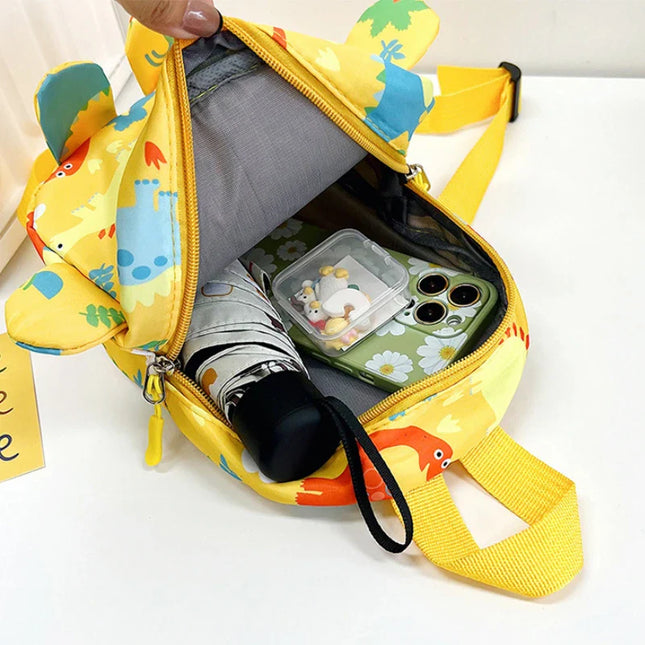 Rucksack Kita Schwarz - Dinosaurier-Muster