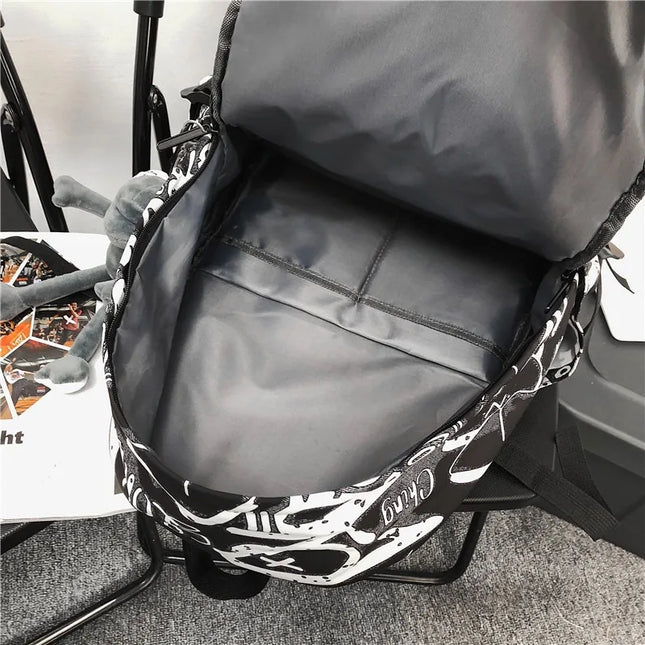 Rucksack Jungen 12 Jahre - Blau, Graffiti-Muster