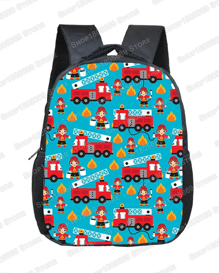Gelb Rucksack Jungen - Buntes Bagger-Abenteuer