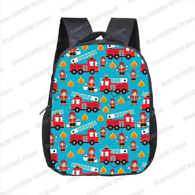 Gelb Rucksack Jungen - Buntes Bagger-Abenteuer