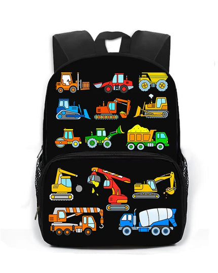 Bunter Rucksack Grundschule - Mit lustigen Fahrzeugen