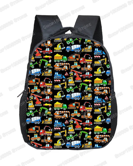 Bunter Rucksack Jungen - Für kleine Fahrzeug-Helden