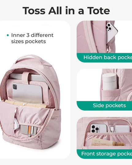 Rosa Rucksack Grundschule - Leicht & Bambusbaumwolle