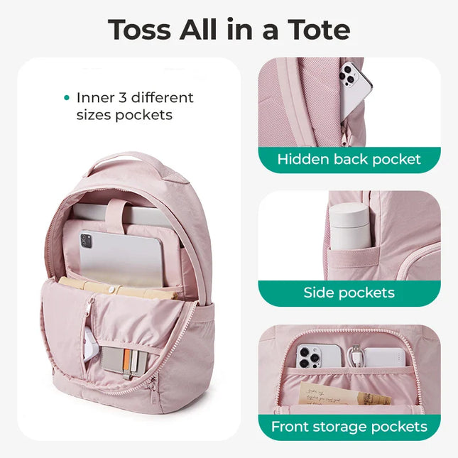 Rosa Rucksack Grundschule - Leicht & Bambusbaumwolle