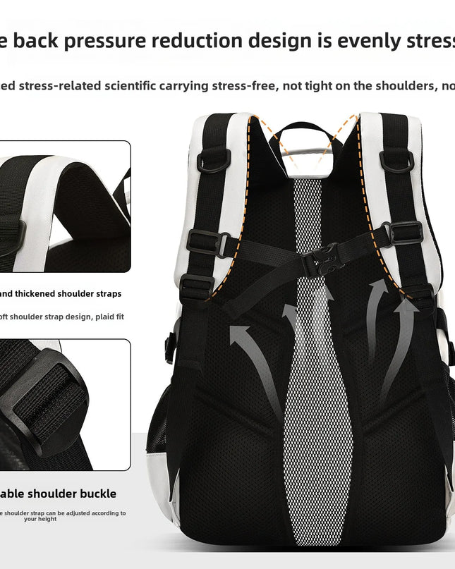 Rucksack Jungs - Schwarz, wasserdichtes Nylon