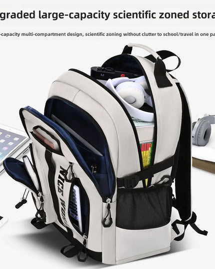 Rucksack Jungs - Schwarz, wasserdichtes Nylon