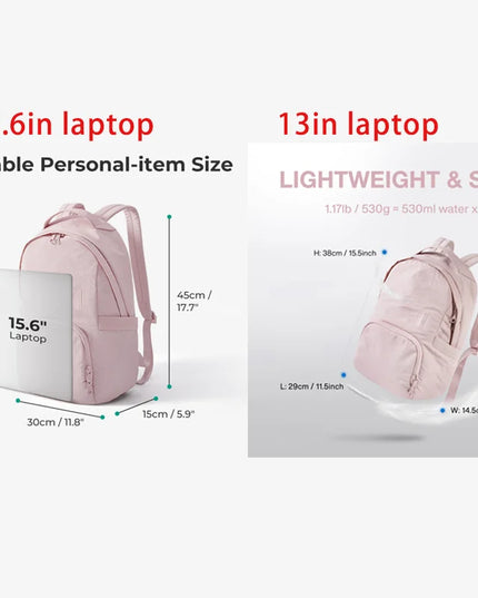Rosa Rucksack Grundschule - Leicht & Bambusbaumwolle
