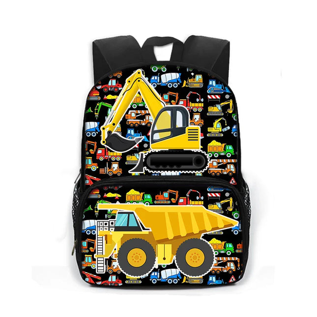Grundschule Rucksack - Schwarz, Bus-Design Polyester