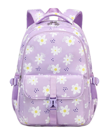 Lila Rucksack Mädchen Blumen - Wasserdicht, Nylon