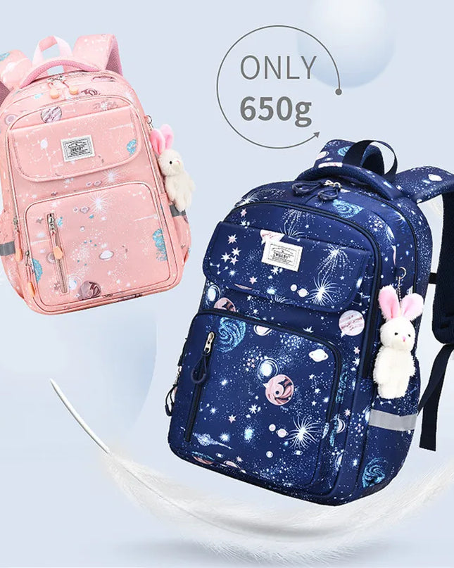 Dunkelblauer Rucksack Mädchen Weltraum - Wasserdicht Nylon