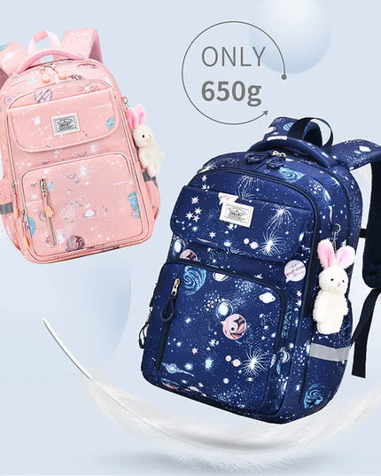 Rosa Rucksack Mädchen Weltraum - Wasserdichtes Nylon