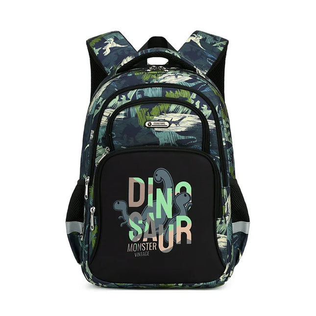 camouflage rucksack kindergarten dinosaurier - reflektierend
