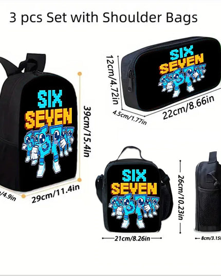 Schwarz Rucksack Kinder - Bunte Zahlen