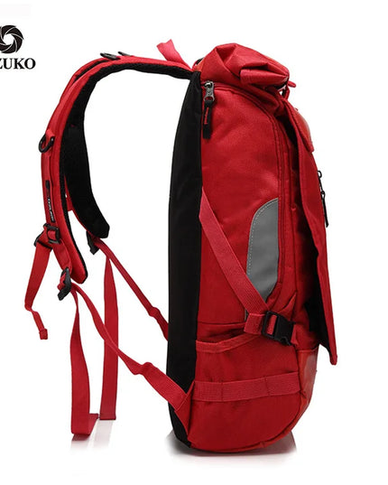Roter Rucksack Jungen - Aus Oxford-Stoff mit Rollverschluss