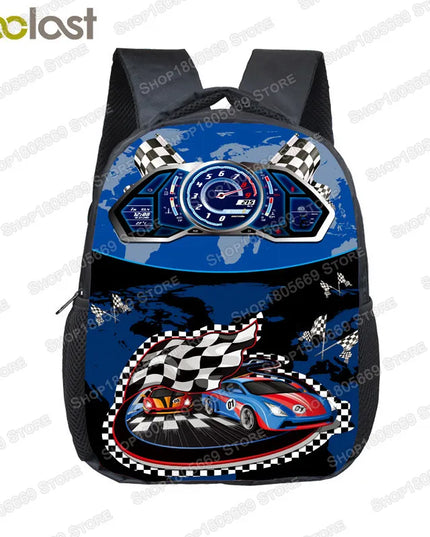 Gelb Rucksack Jungen - Lustiges Bagger-Motiv