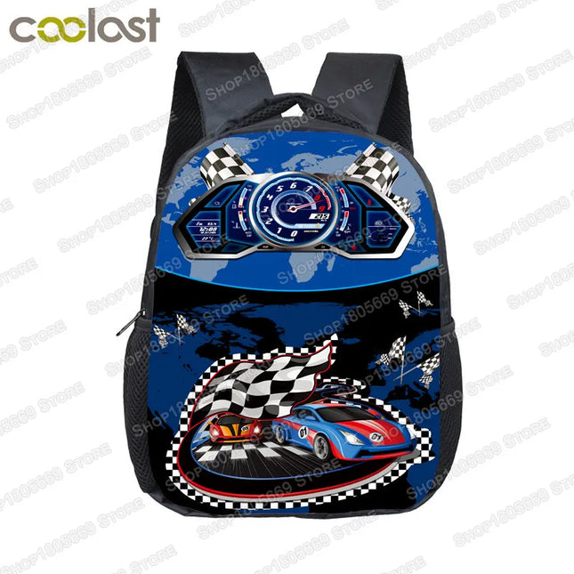 Gelb Rucksack Jungen - Lustiges Bagger-Motiv