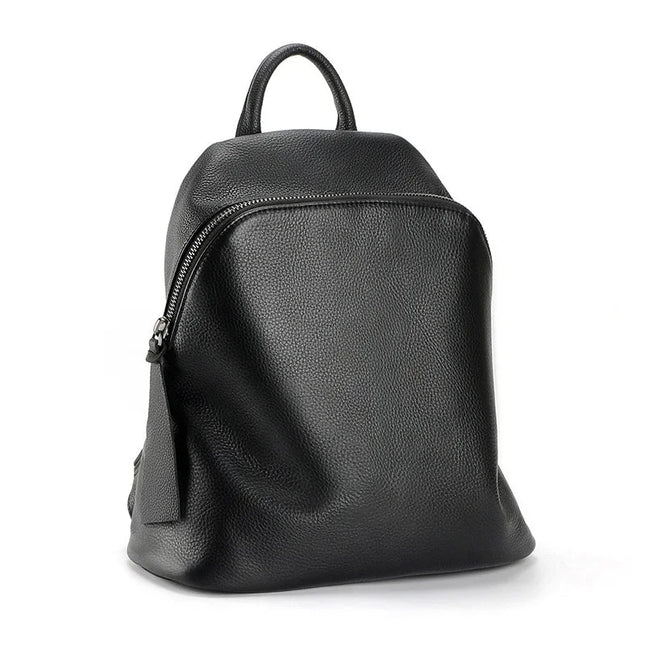 Schwarz Rot Rucksack Damen - Echtleder Vintage