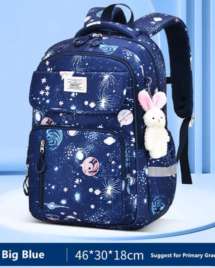 Dunkelblauer Rucksack Mädchen Weltraum - Wasserdicht Nylon
