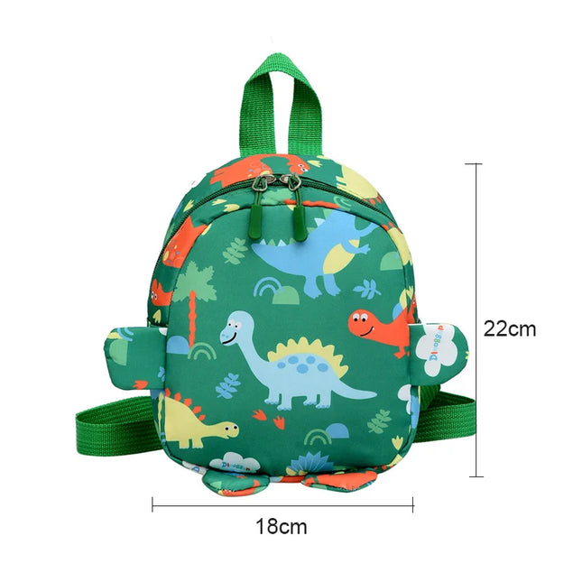 Roter Kita Rucksack mit Dinosaurier - Nylon, Polyester