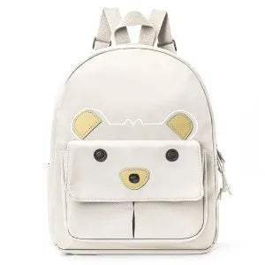 weißer rucksack mädchen bär - niedlich mit Ohren