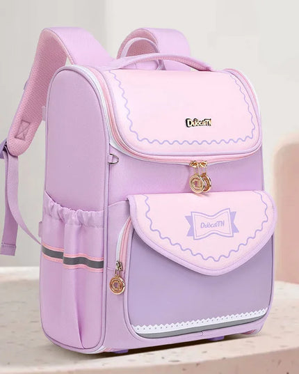 lila rucksack mit wellenkanten grundschule - reflektierend