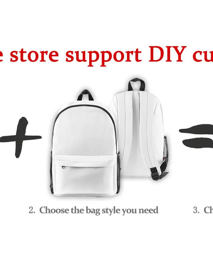 Mädchen Rucksack - Weiß Oxford-Stoff Kompakt