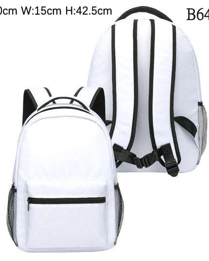 Mädchen Rucksack - Weiß Oxford-Stoff Kompakt