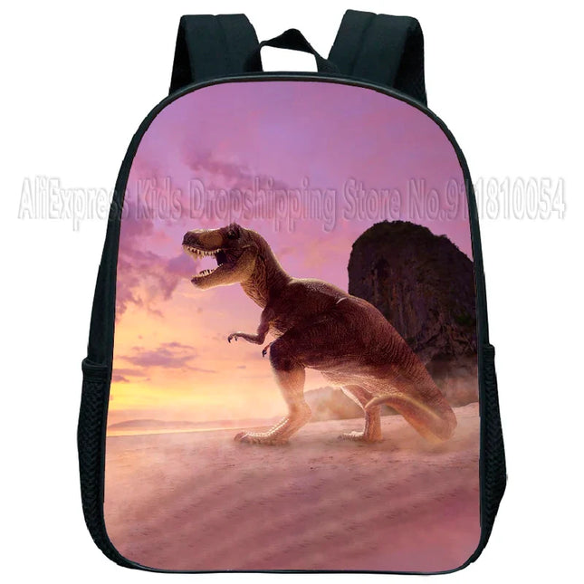 Kita Rucksack mit Dinosaurier Motiv - Wasserdichtes Nylon