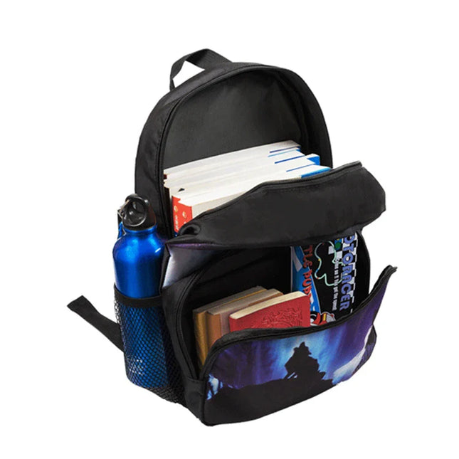 Schwarzer Rucksack LKW Grundschule - Polyester Druck