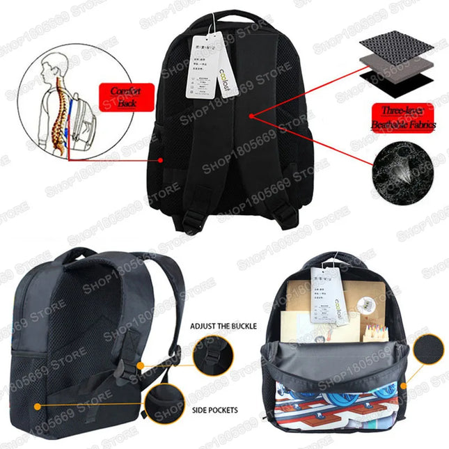 Grüner Rucksack Jungen - Bauernhof-Traktor-Motiv