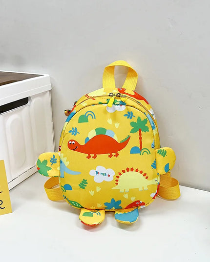 Gelber Kita Rucksack mit Dinosaurier - für Jungen & Mädchen