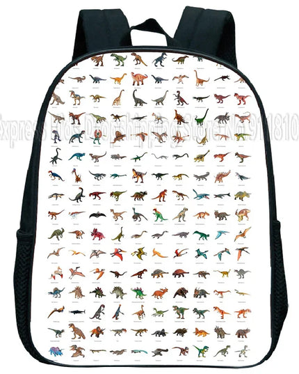 Bunt Rucksack Kita - mit lustigen Cartoon-Dinos