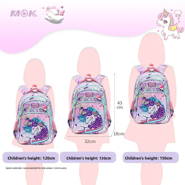 Schwarzes Rucksack-Set mit Dinosaurier - Oxford-Stoff