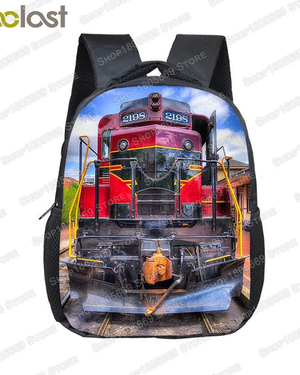 Bunt Rucksack Jungen - mit starkem Bagger-Motiv