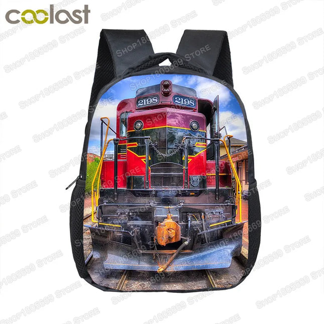 Bunt Rucksack Jungen - mit starkem Bagger-Motiv