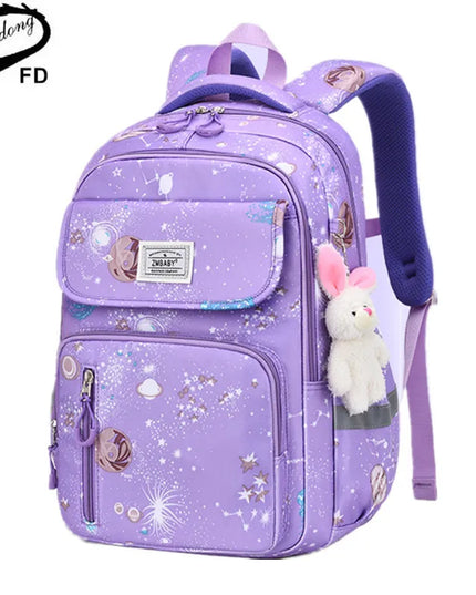 Rosa Rucksack Mädchen Weltraum - Wasserdichtes Nylon