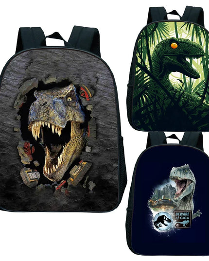 Dunkelblauer Dinosaurier Rucksack Kita - Wasserdichtes Nylon