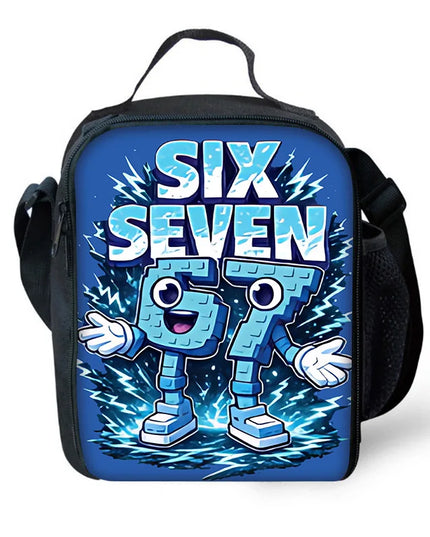 Blaue Lunchtasche mit Zahlen Design - Nylon für Kinder